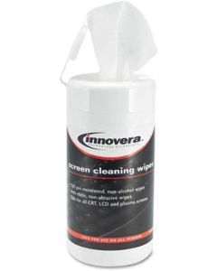 Innovera 51510 Screen Cleaning Pop-up Wipe - Cloth - White