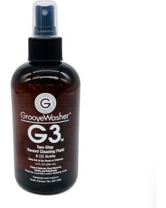 GrooveWasher G3 Two-Step Record Cleaning Fluid, 8 fl oz  Deep Cleaning Vinyl Record Solution, Anti-Static, Works with Record Cleaning Machines, Formulated for Tough to Clean LPs