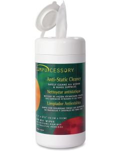 Compucessory CCS24224 Pre-Moistened Screen Cleaning Wipes - 100 per Tube