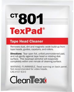 CleanTex Texpad Tape Head Cleaner Pads, Box of 80 Pads (CT801)